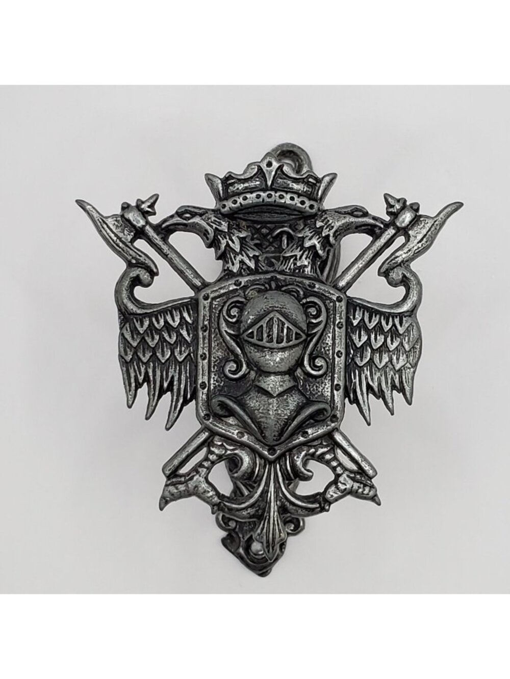 Vintage Coat of Arms Wall Hanger Hook Towel Wall Hanging Plaque Decor Brass